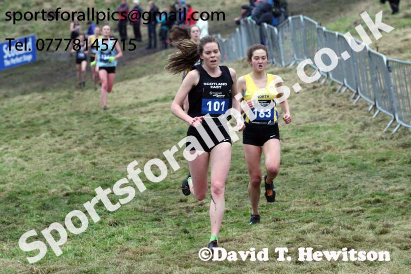 Inter District senior women and juniors, 2018 Simplyhealth Great Edinburgh International XCountry. Photo: David T. Hewitson/Sports for All Pics